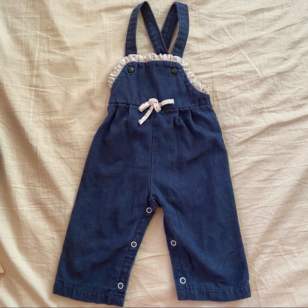 Vintage Girls Denim Overalls